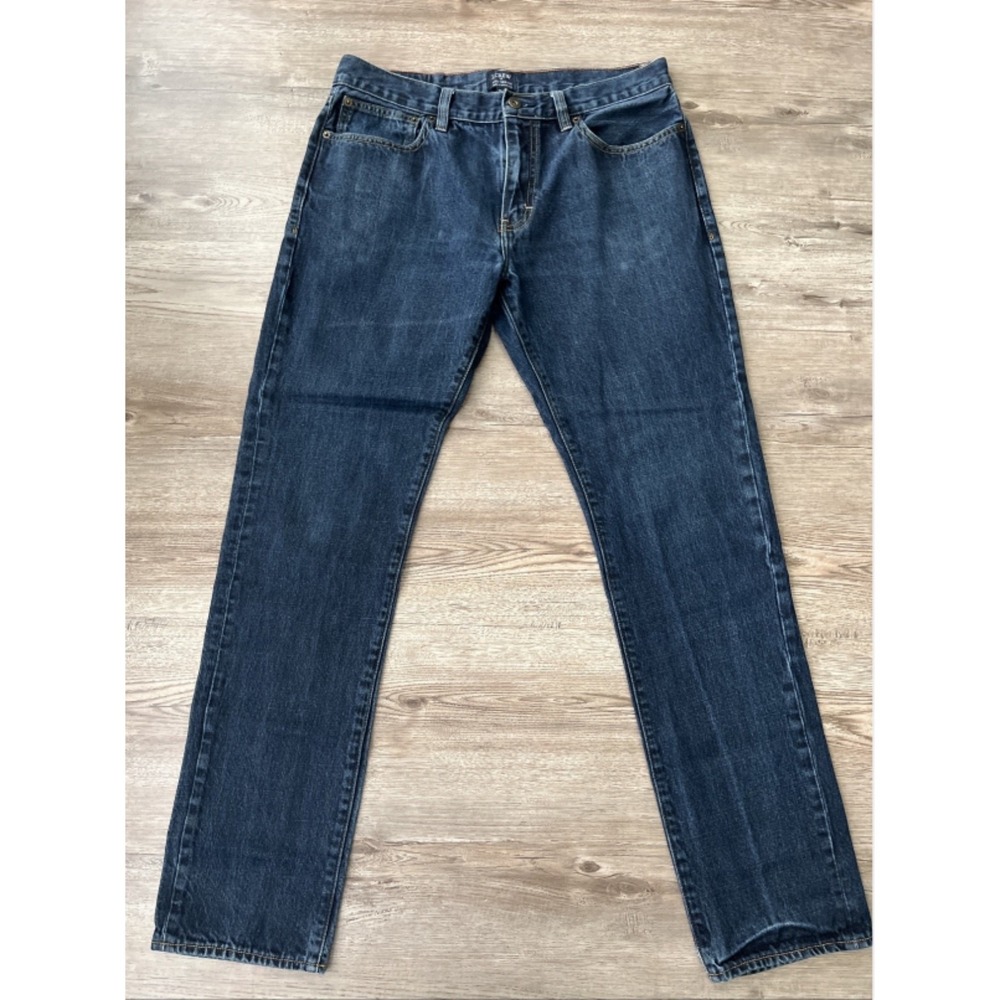 J Crew Driggs Slim Fit Jeans Mens Actual 32x30 Dark Wash
